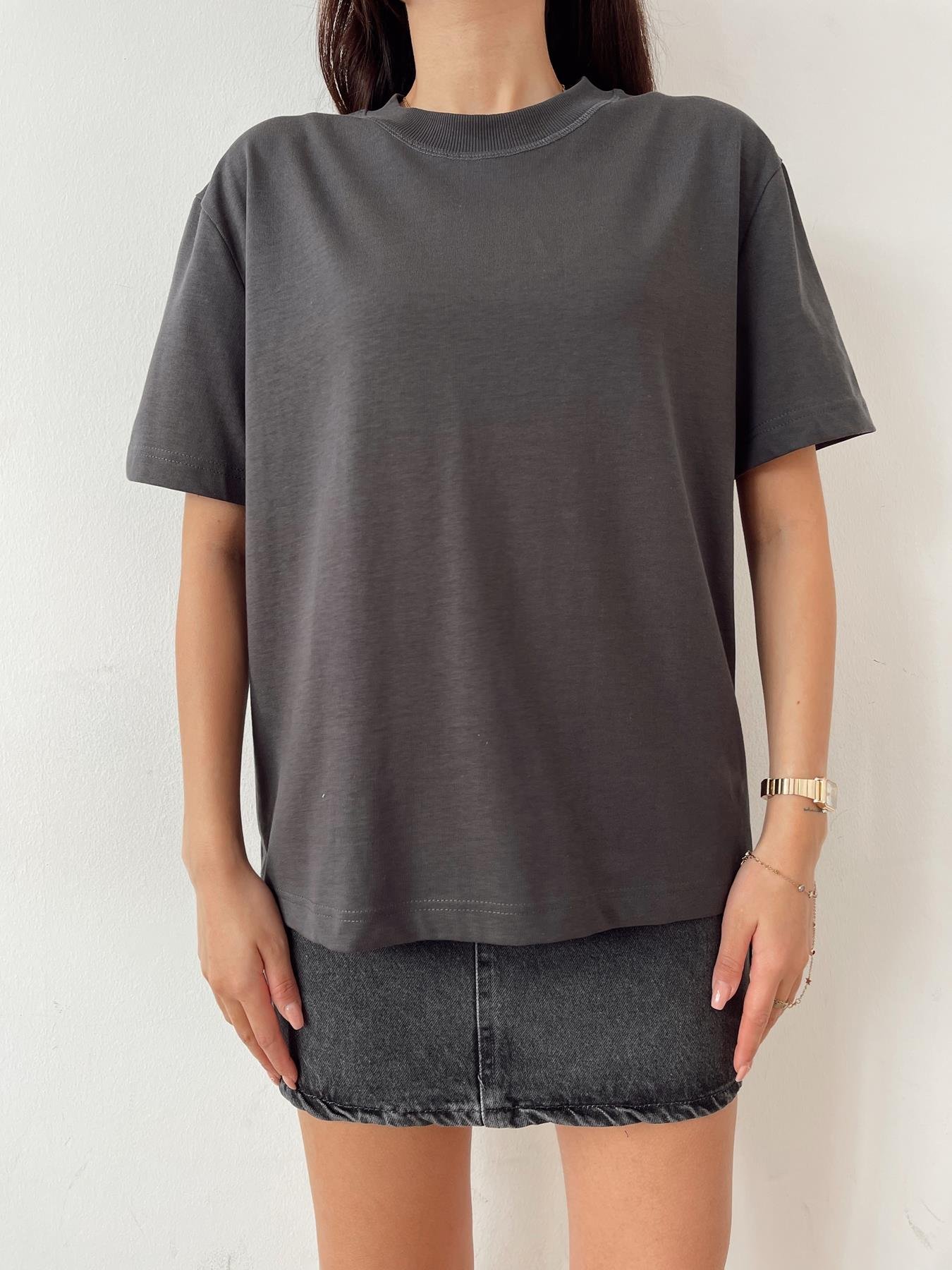 Yarım Kol Tişört ANTRASİT