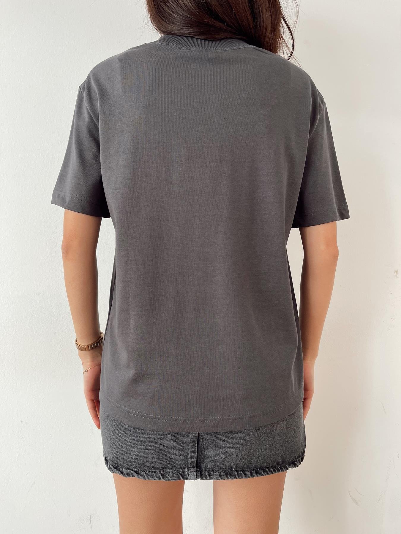 Yarım Kol Tişört ANTRASİT