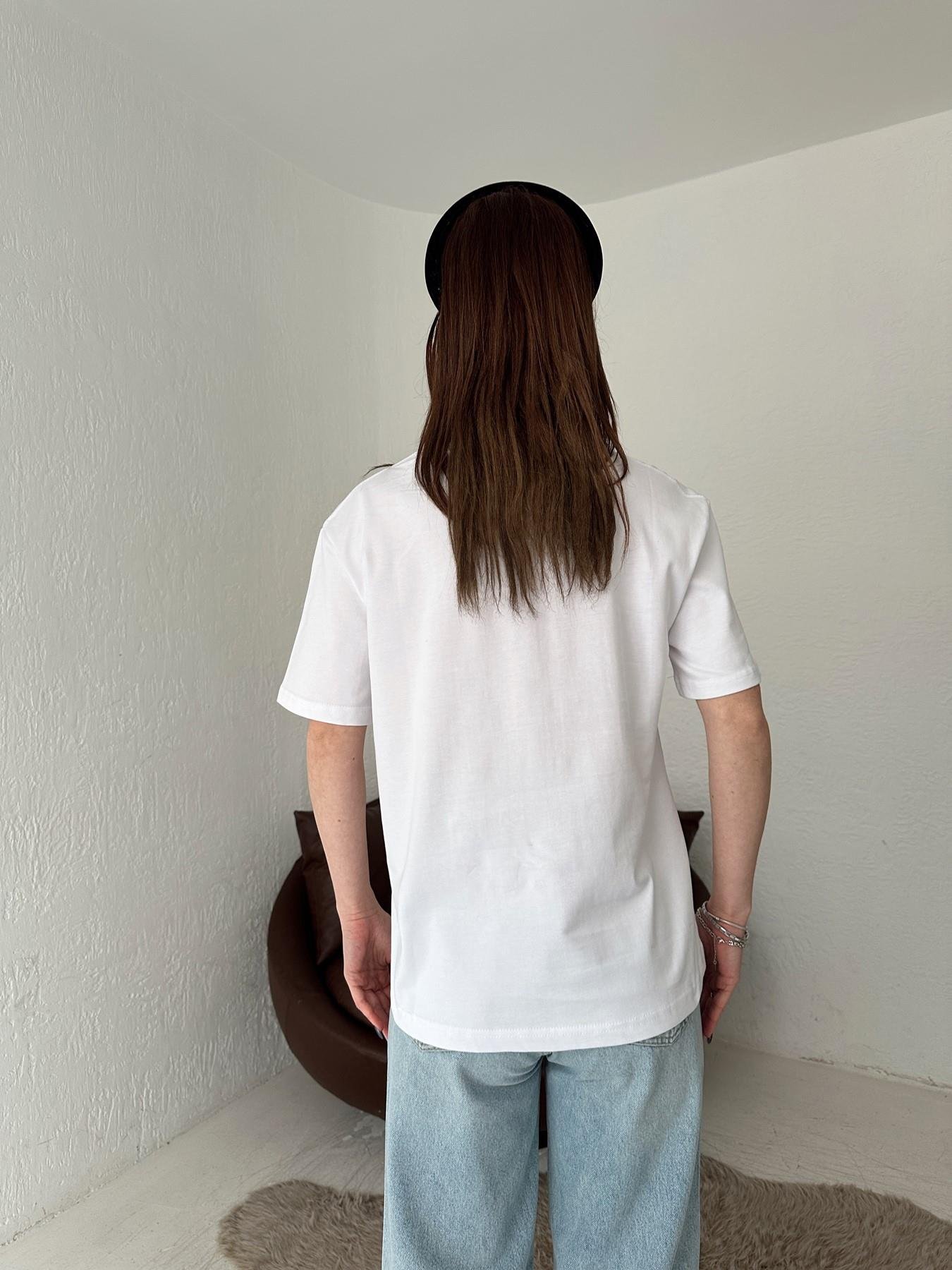 Yarım Kol Tişört Beyaz