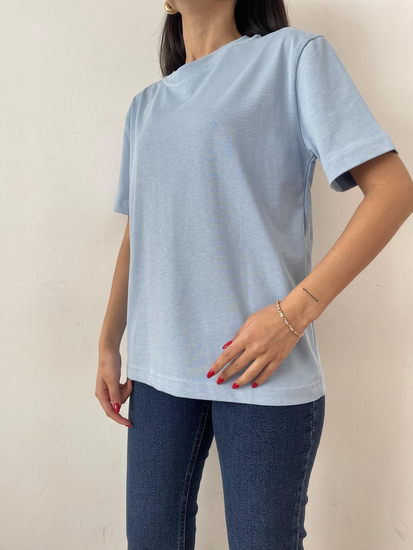 Yarım Kol Tişört MAVİ