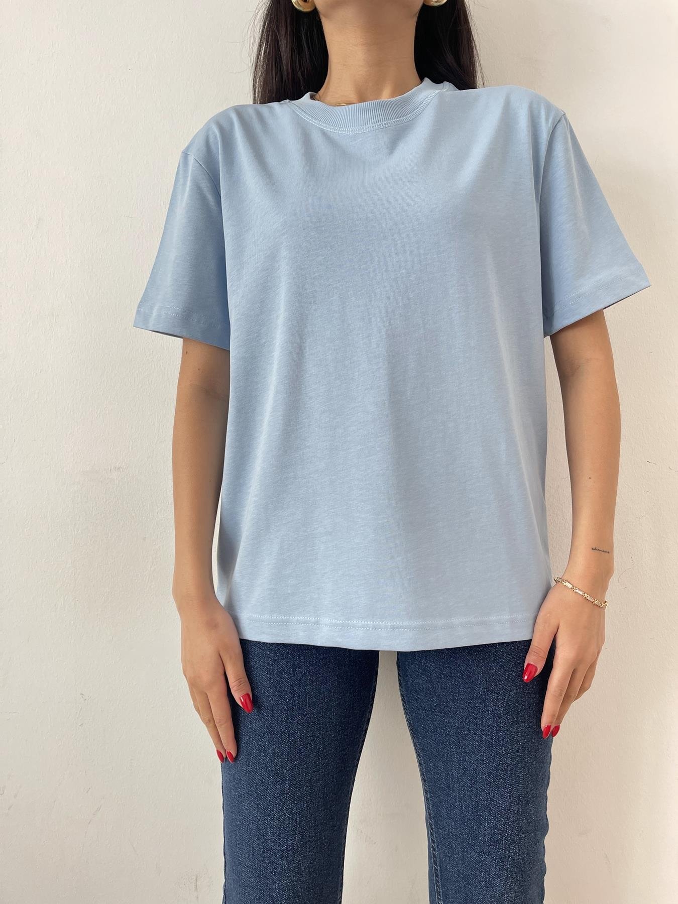 Yarım Kol Tişört MAVİ