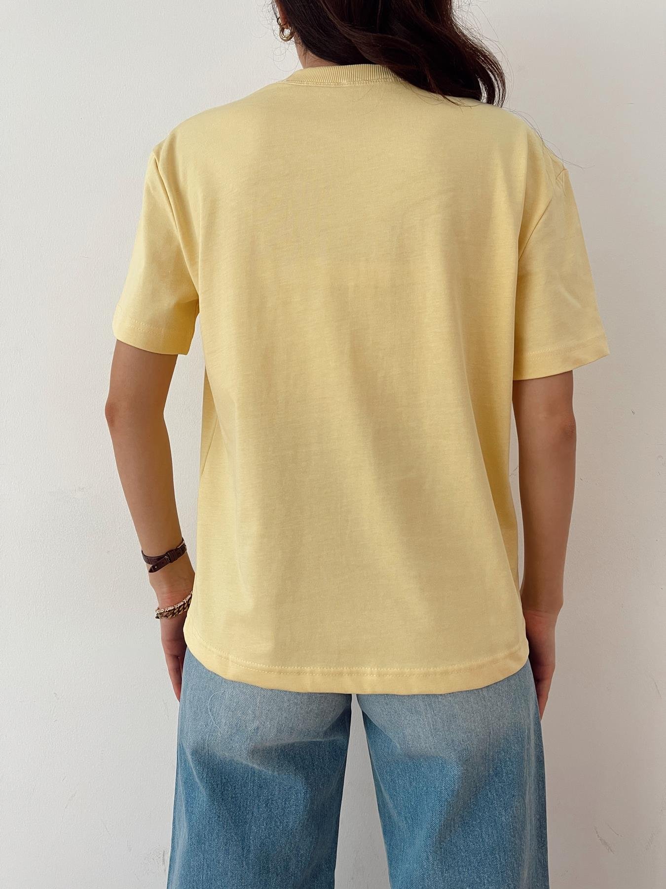 Yarım Kol Tişört SARI