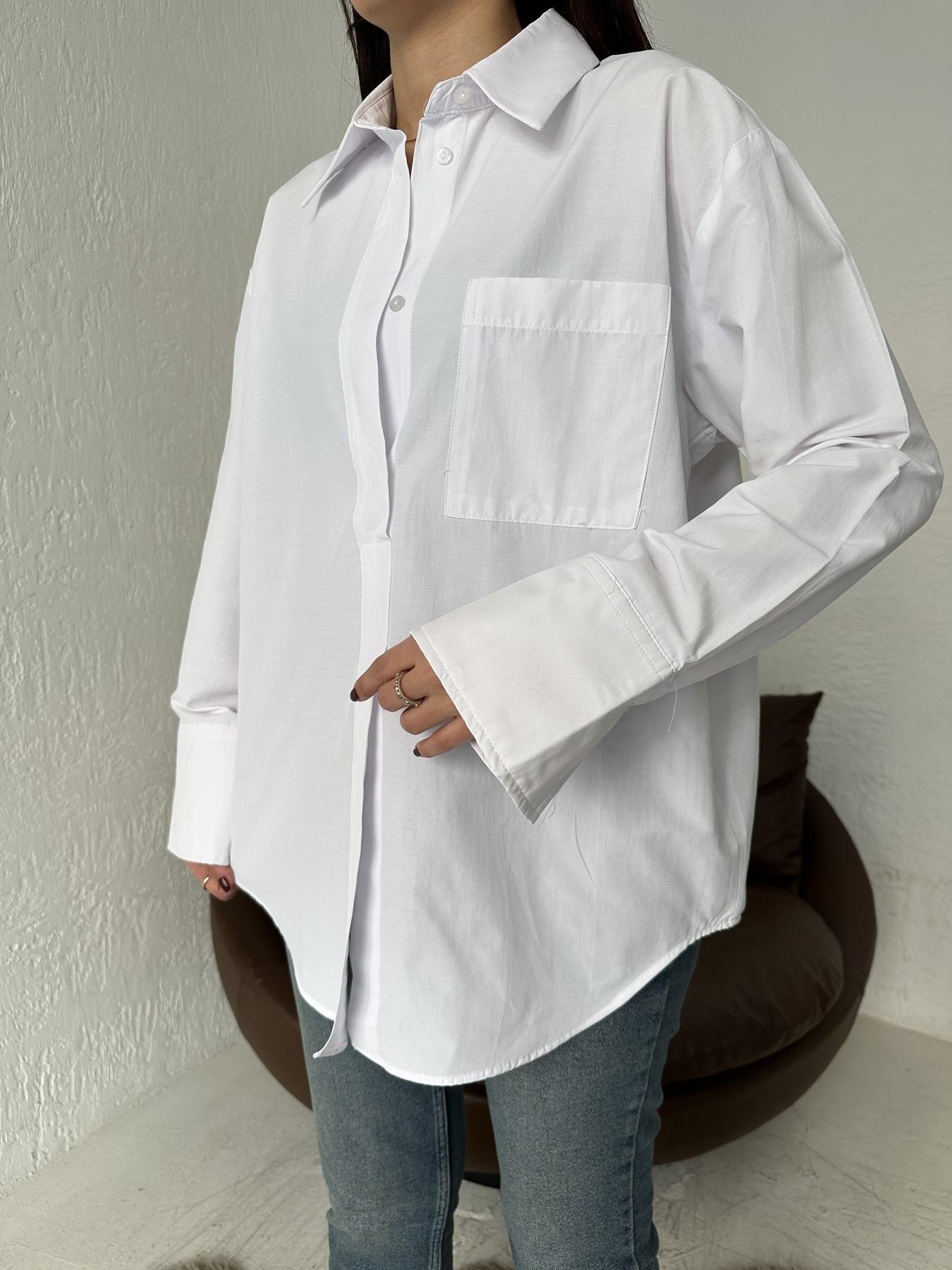 Yarım Patlı Gömlek BEYAZ