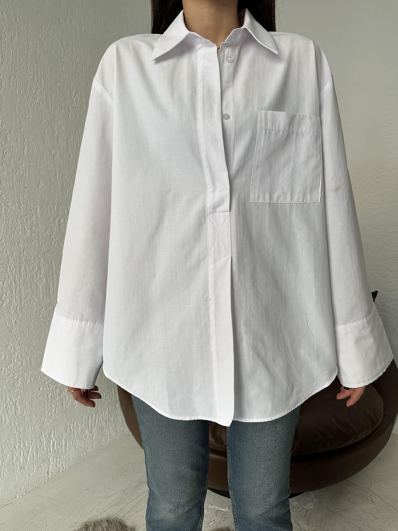 Yarım Patlı Gömlek BEYAZ