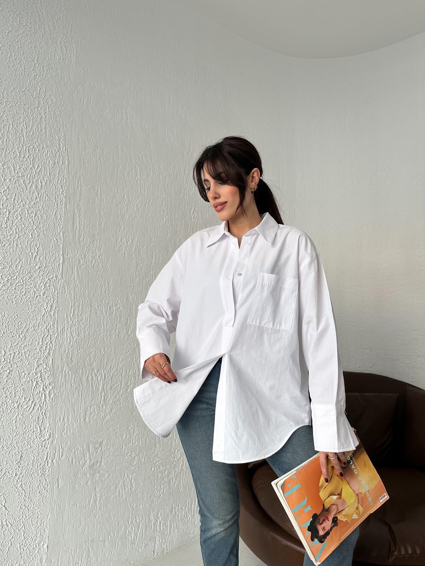 Yarım Patlı Gömlek BEYAZ