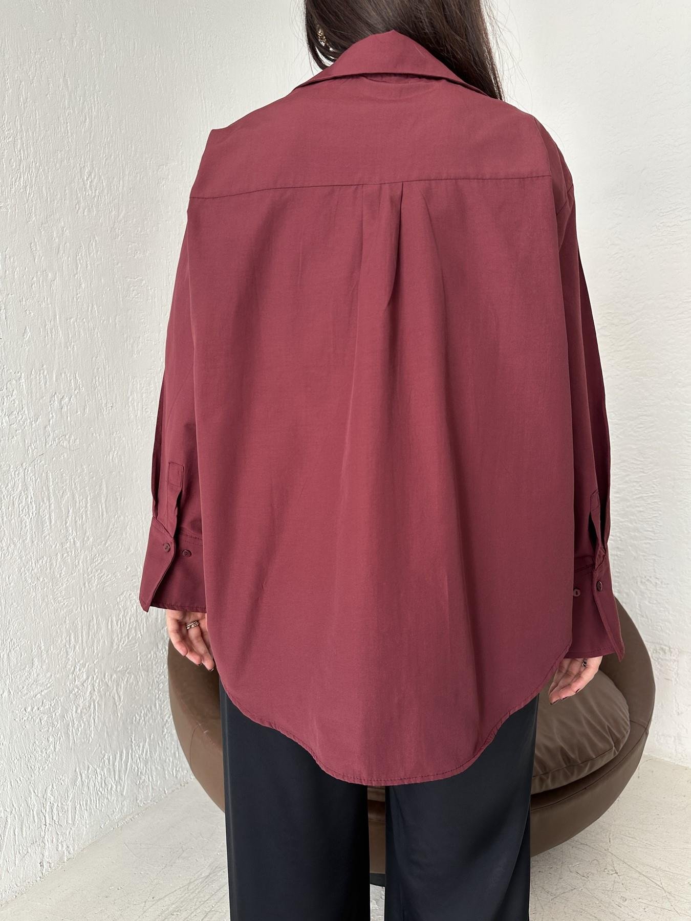 Yarım Patlı Gömlek BORDO