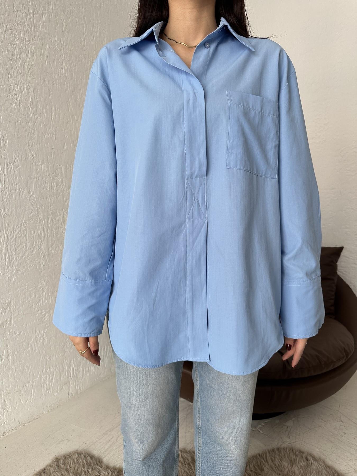 Yarım Patlı Gömlek MAVİ