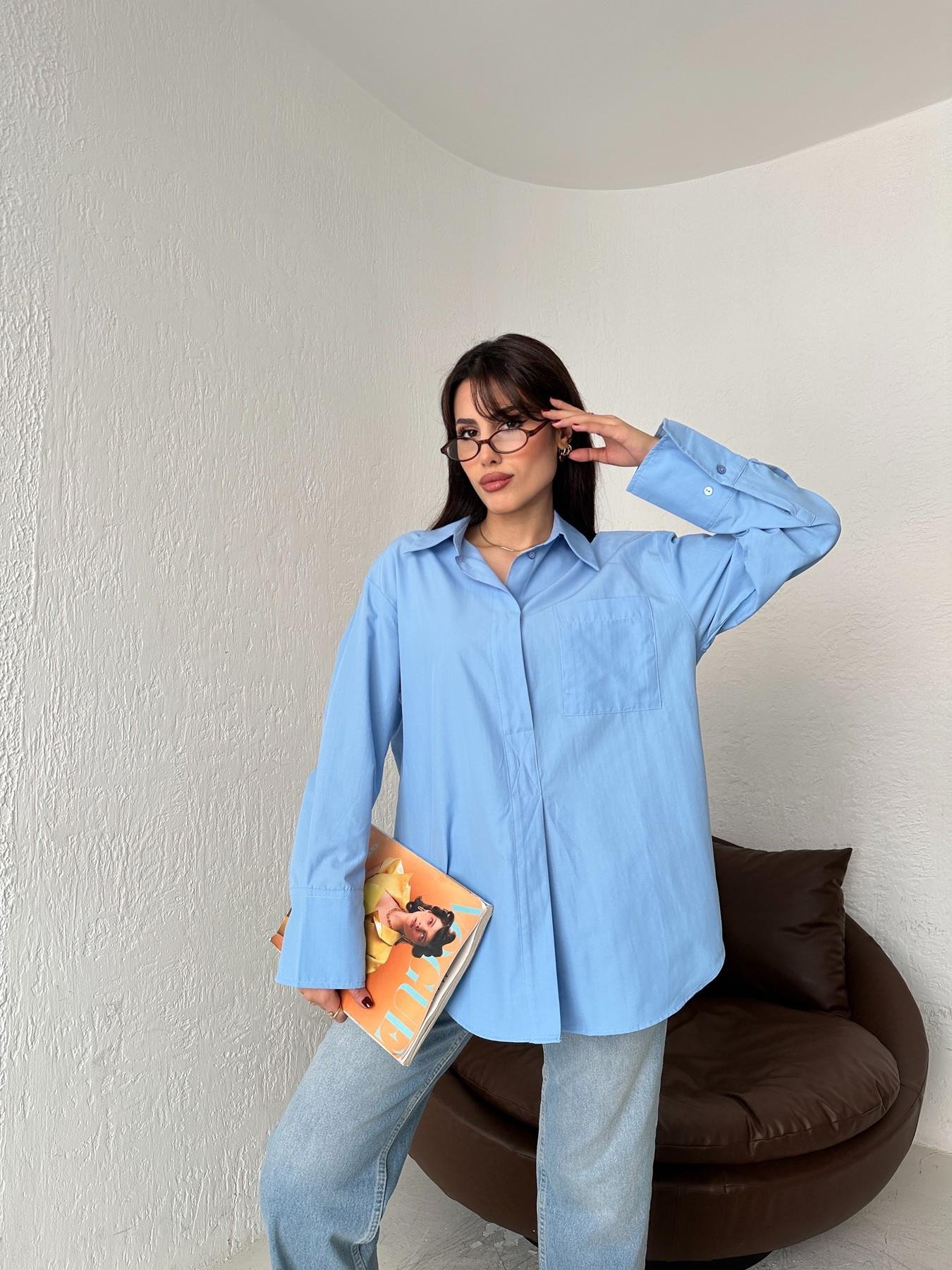 Yarım Patlı Gömlek MAVİ