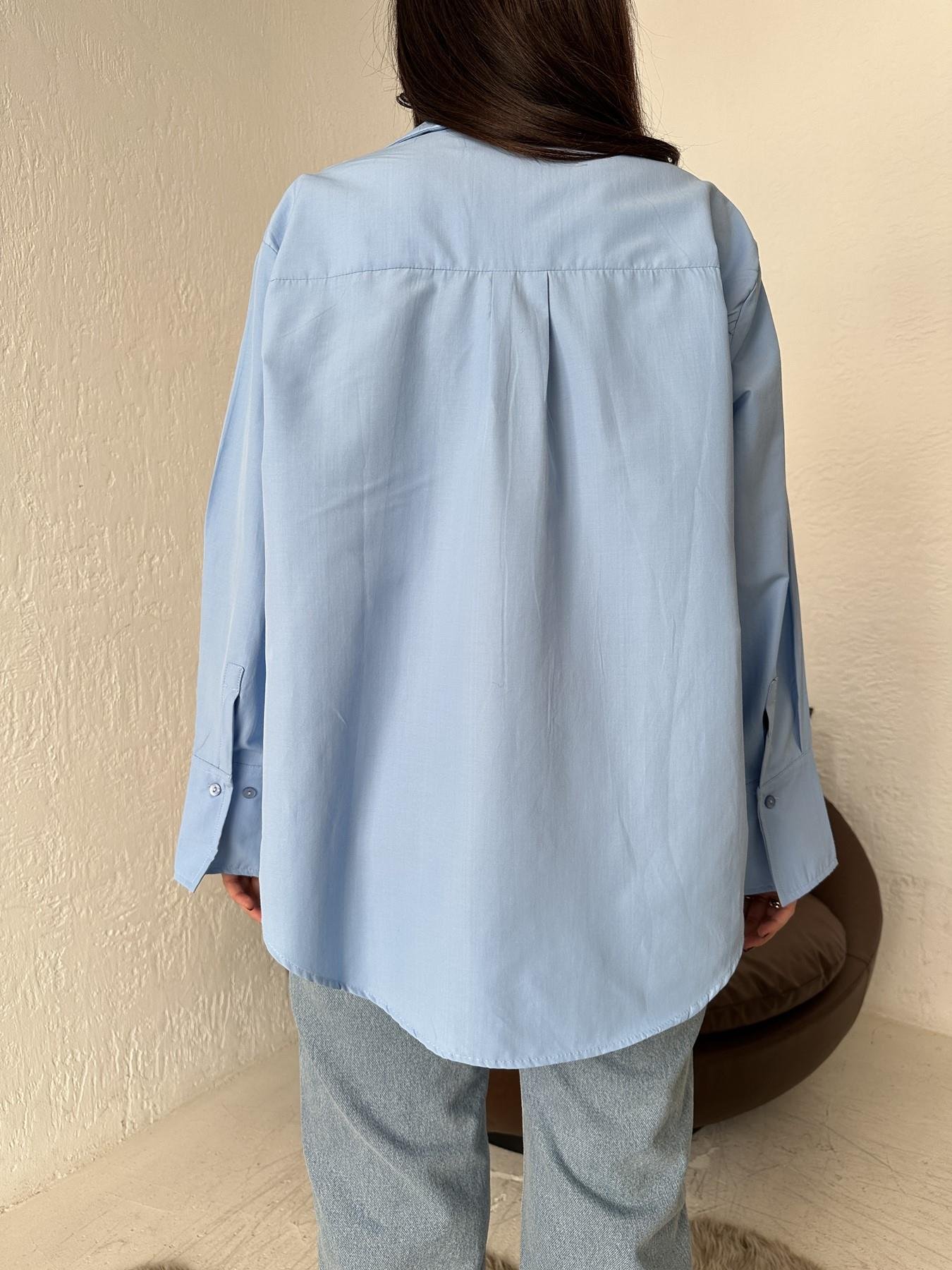 Yarım Patlı Gömlek MAVİ