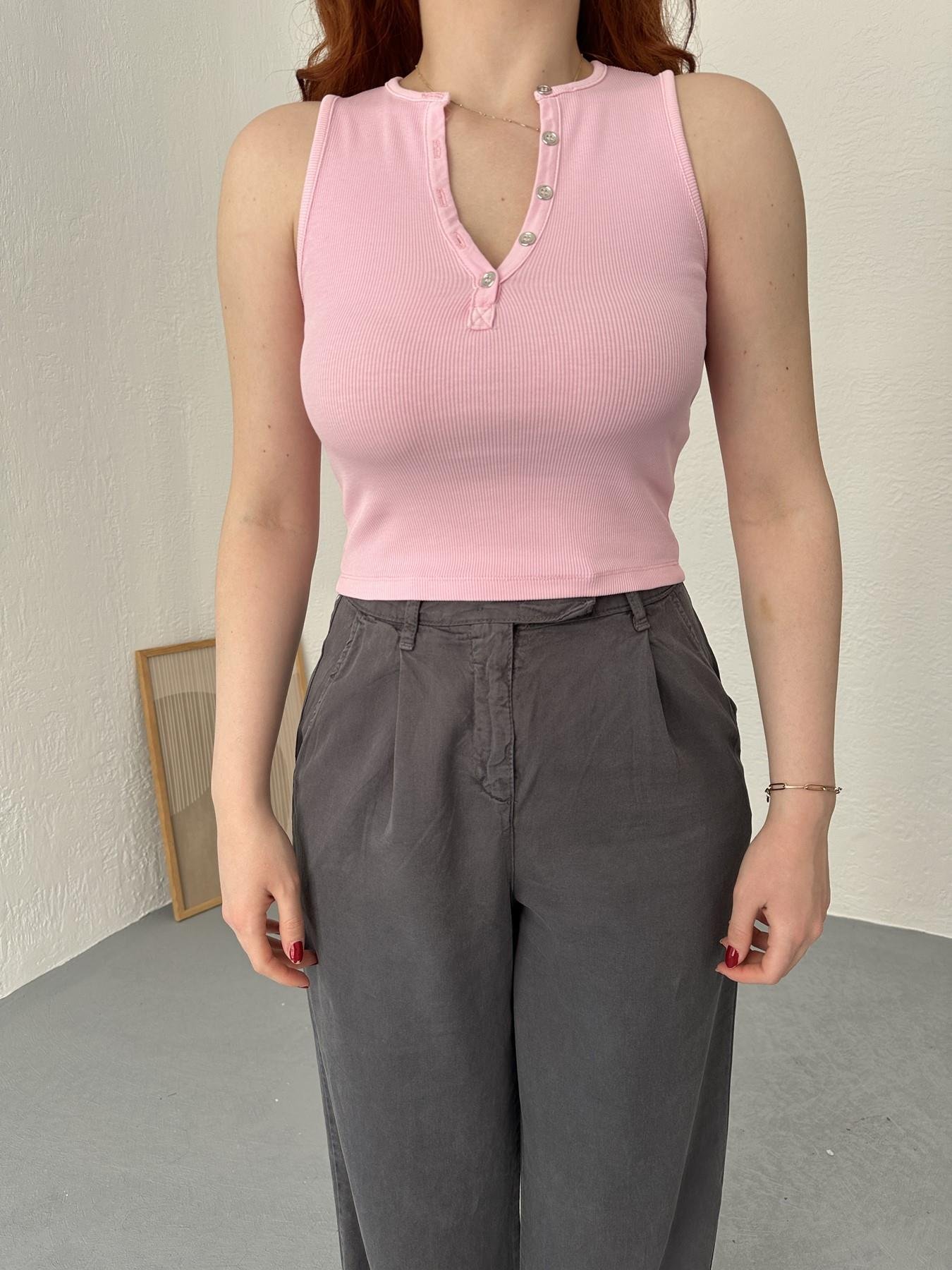 Yıkama Efetkli Crop Pembe