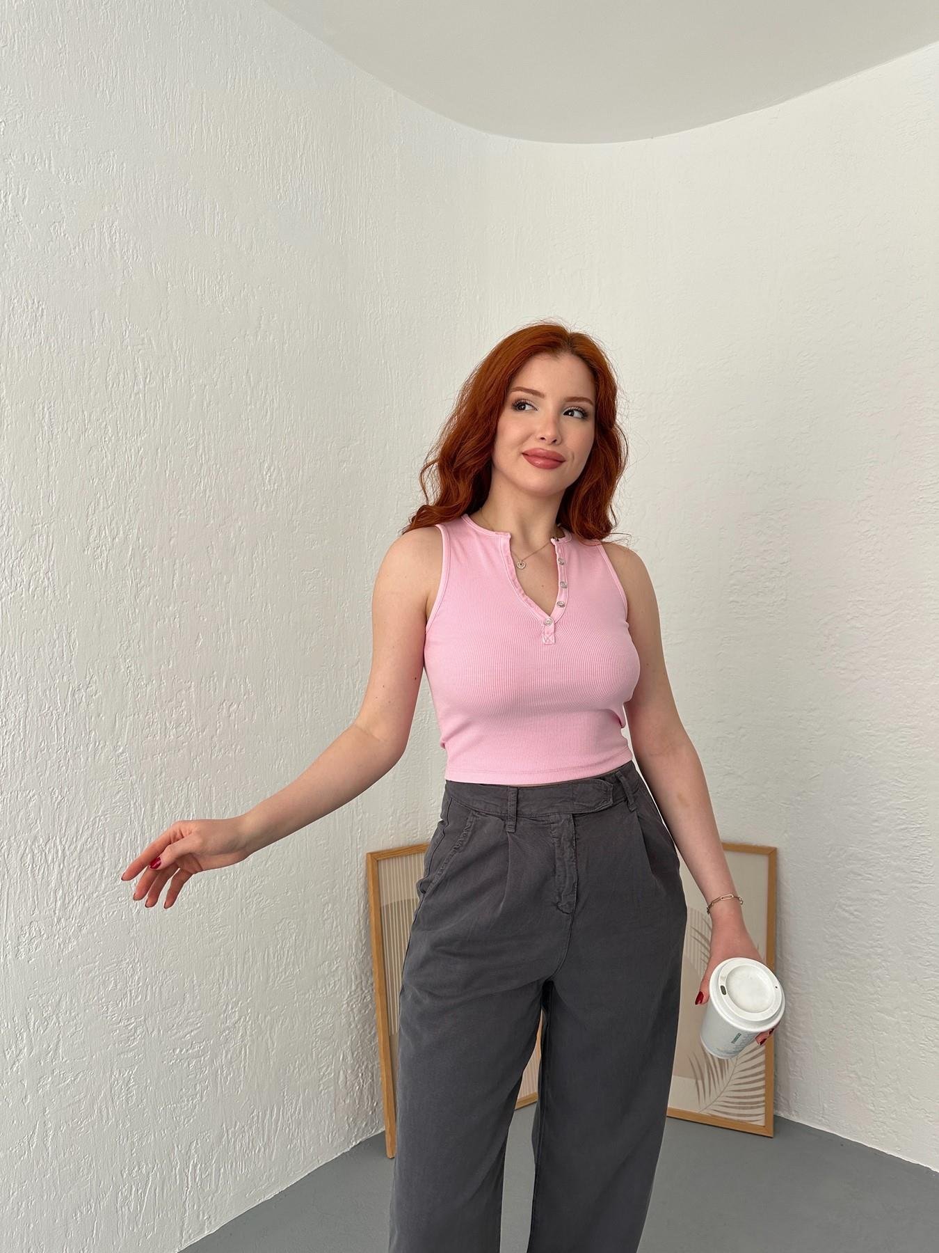 Yıkama Efetkli Crop Pembe