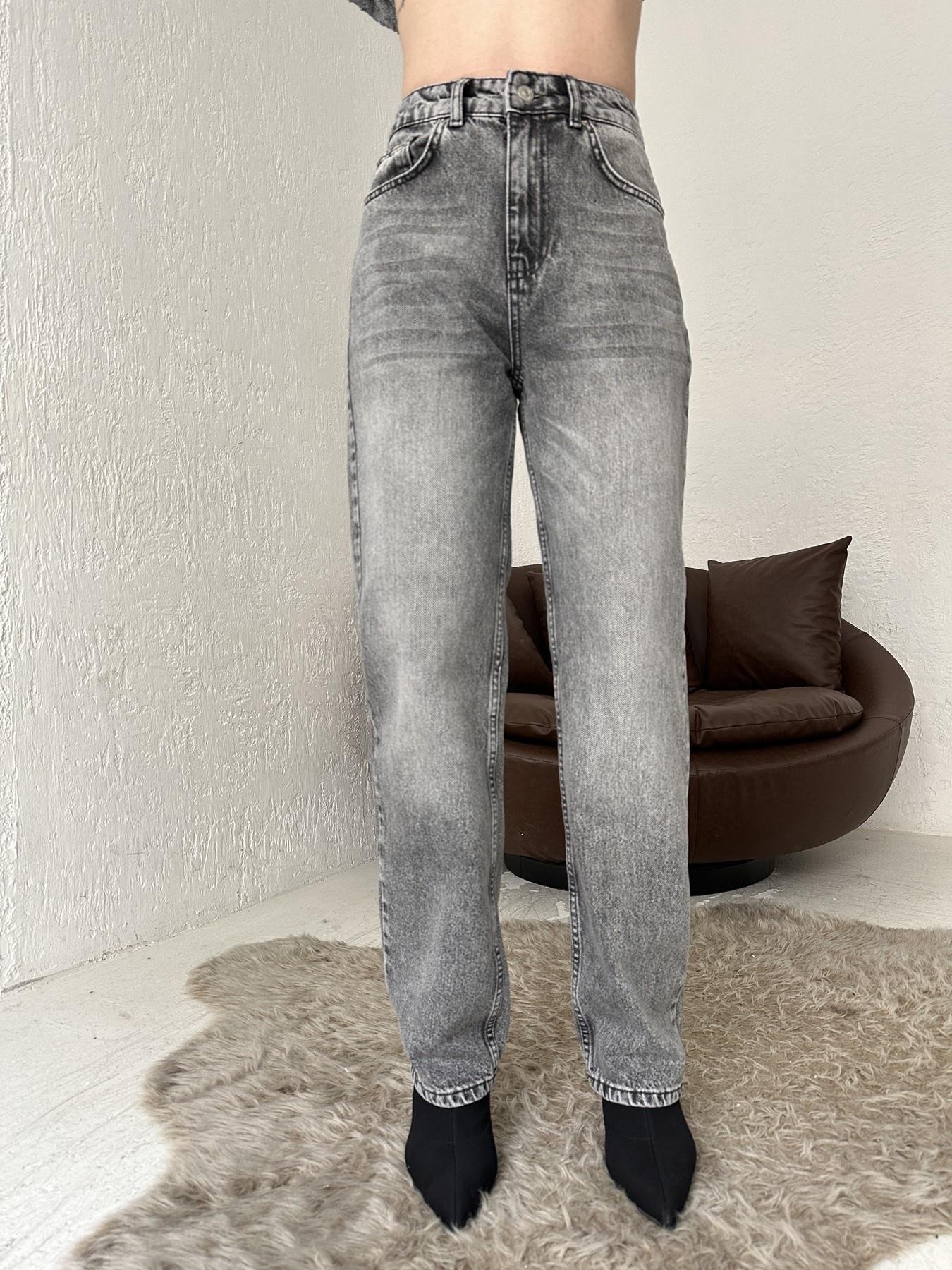 Yıkamalı Mom Jean ANTRASİT