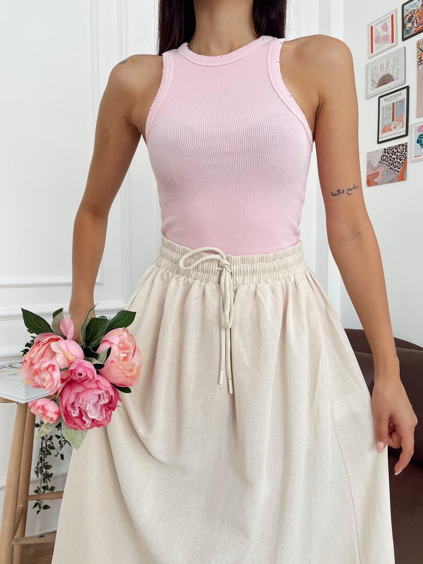 Yıpratmalı Fitlli Atlet AÇIK PEMBE