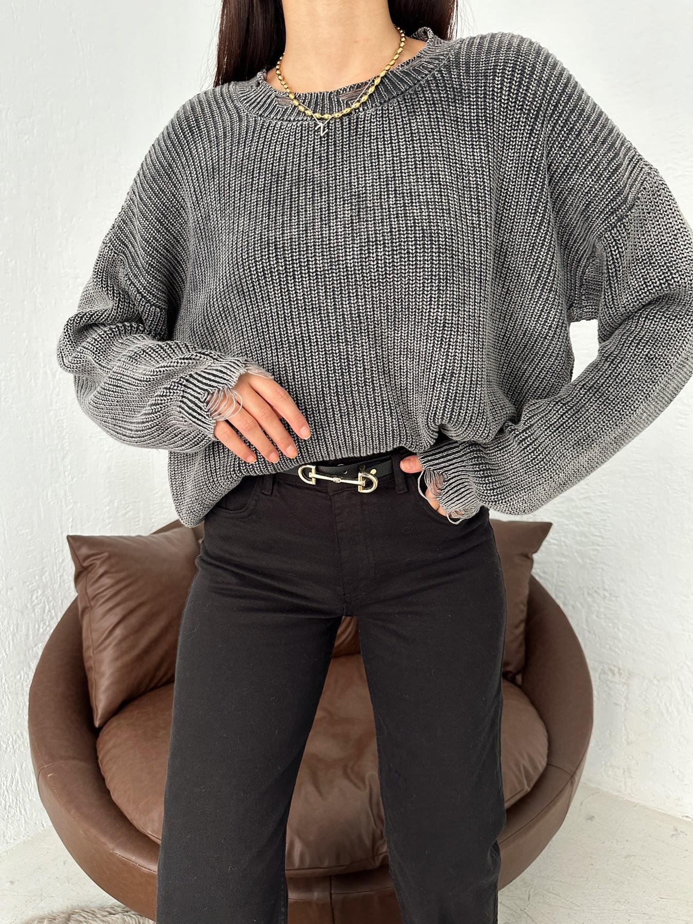 Yırtıklı Yıkamalı Selanik Kazak ANTRASİT