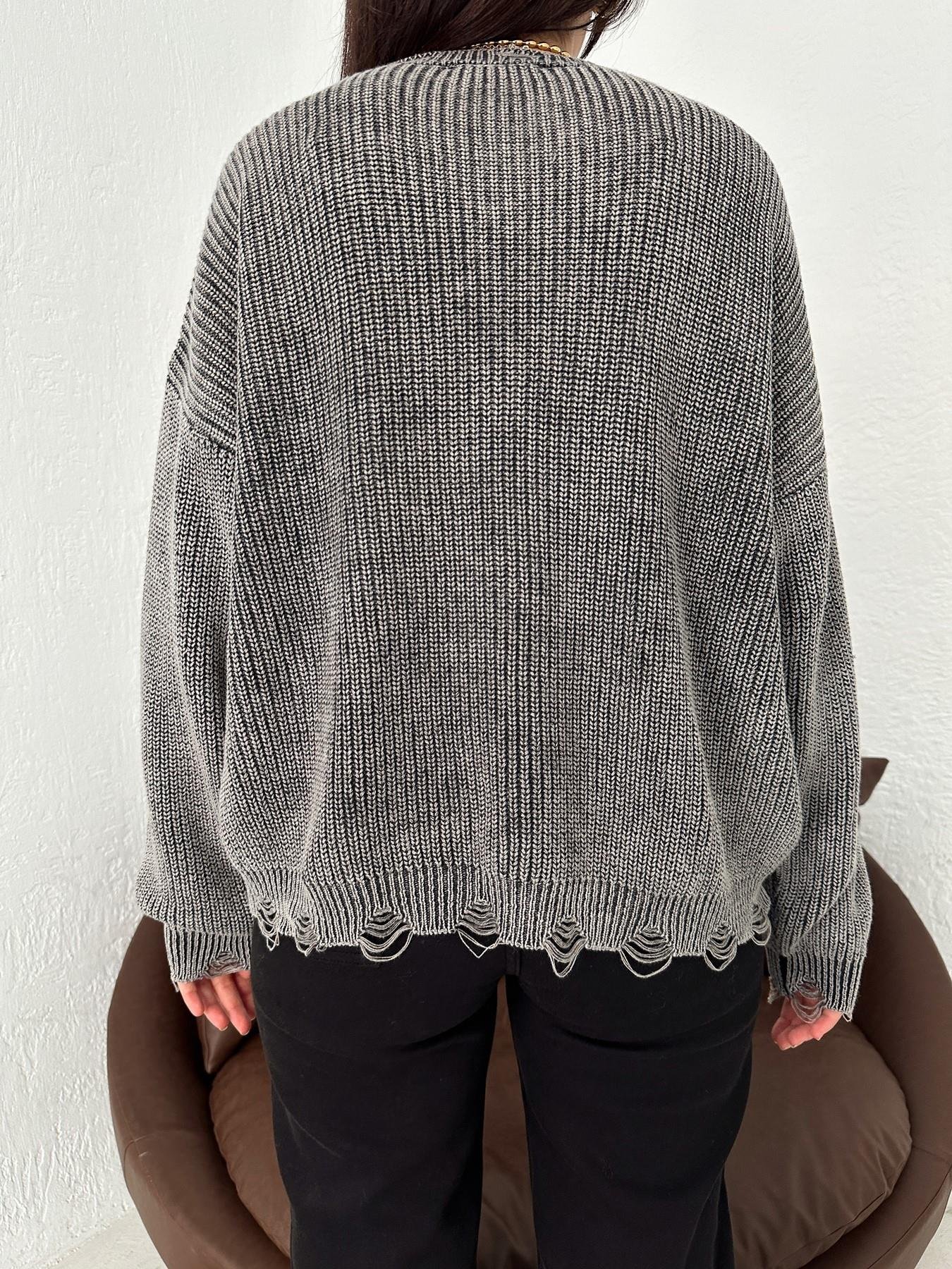 Yırtıklı Yıkamalı Selanik Kazak ANTRASİT