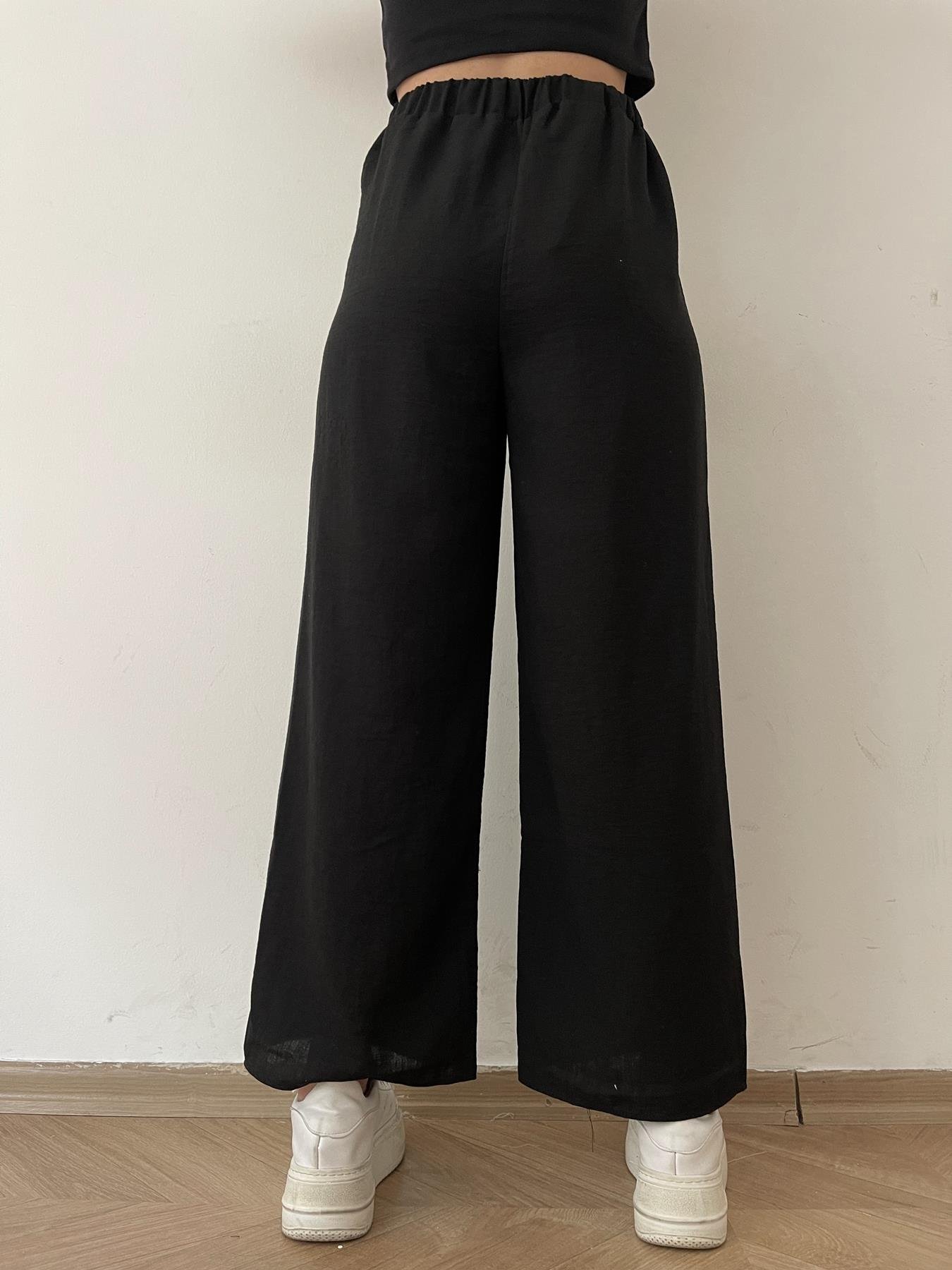 Yırtmaçlı Pantolon SİYAH