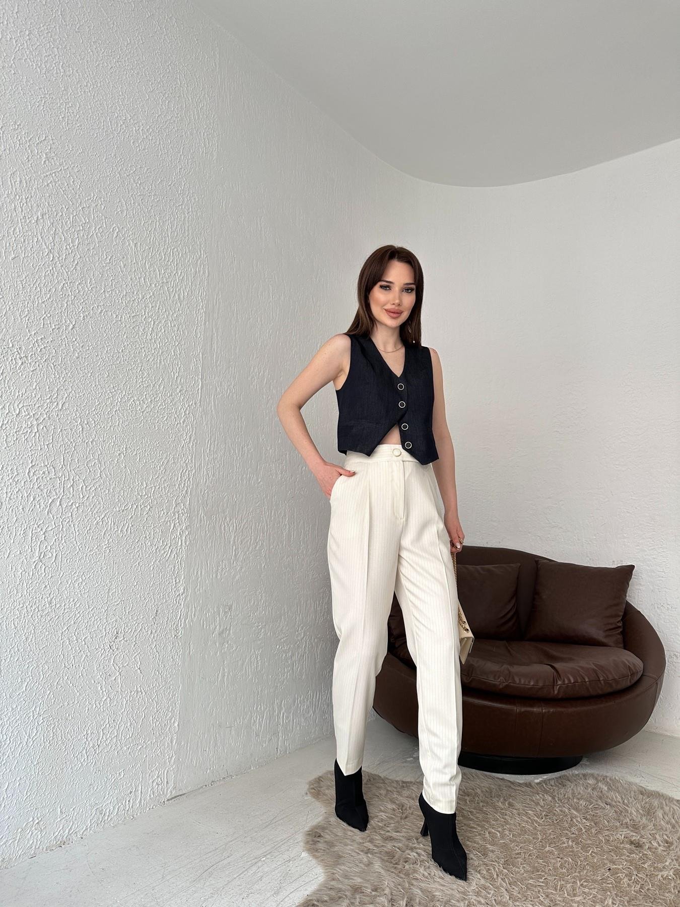 Yüksek Bel Pileli Pantolon EKRU