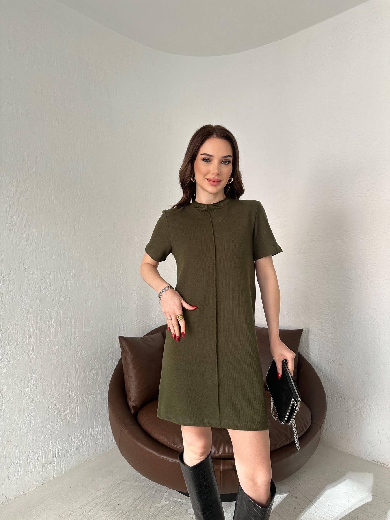 Yumoş Mini Elbise AÇIK HAKİ