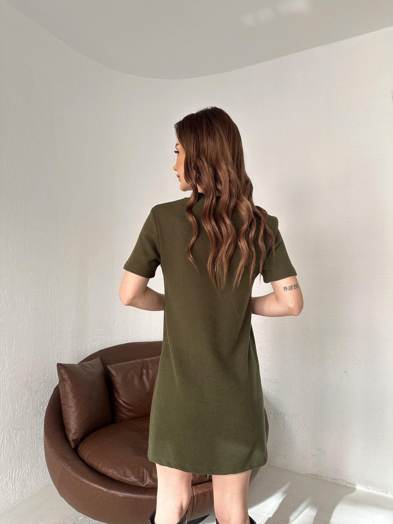 Yumoş Mini Elbise AÇIK HAKİ