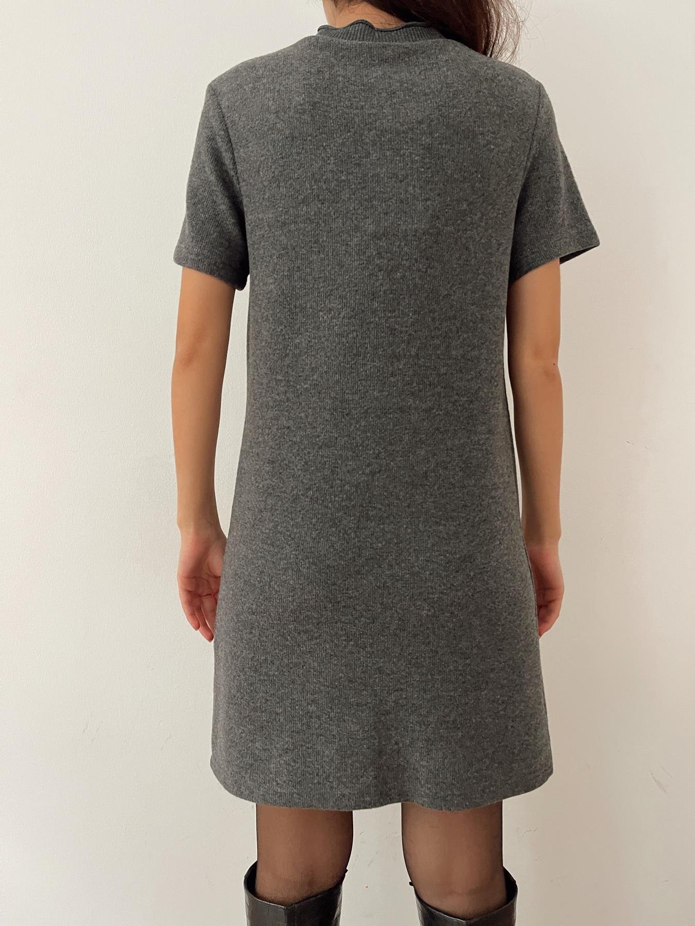 Yumoş Mini Elbise ANTRASİT