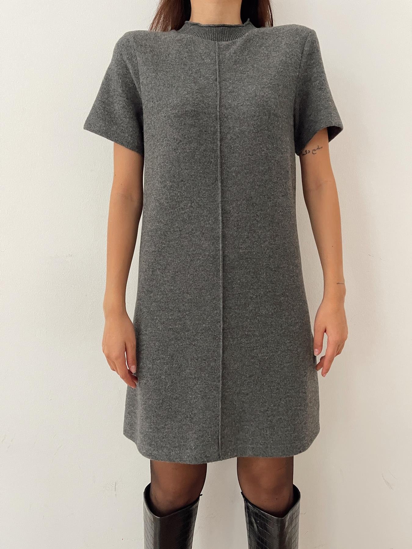 Yumoş Mini Elbise ANTRASİT