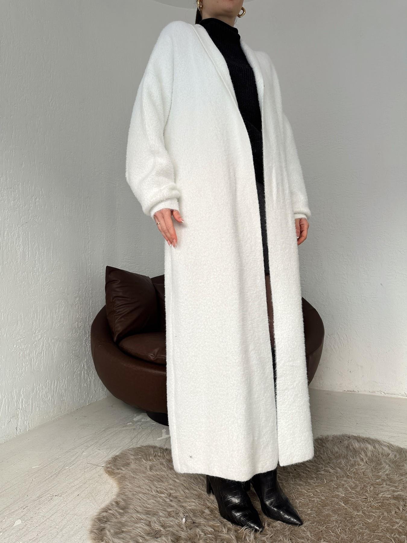 Yumoş Uzun Hırka BEYAZ