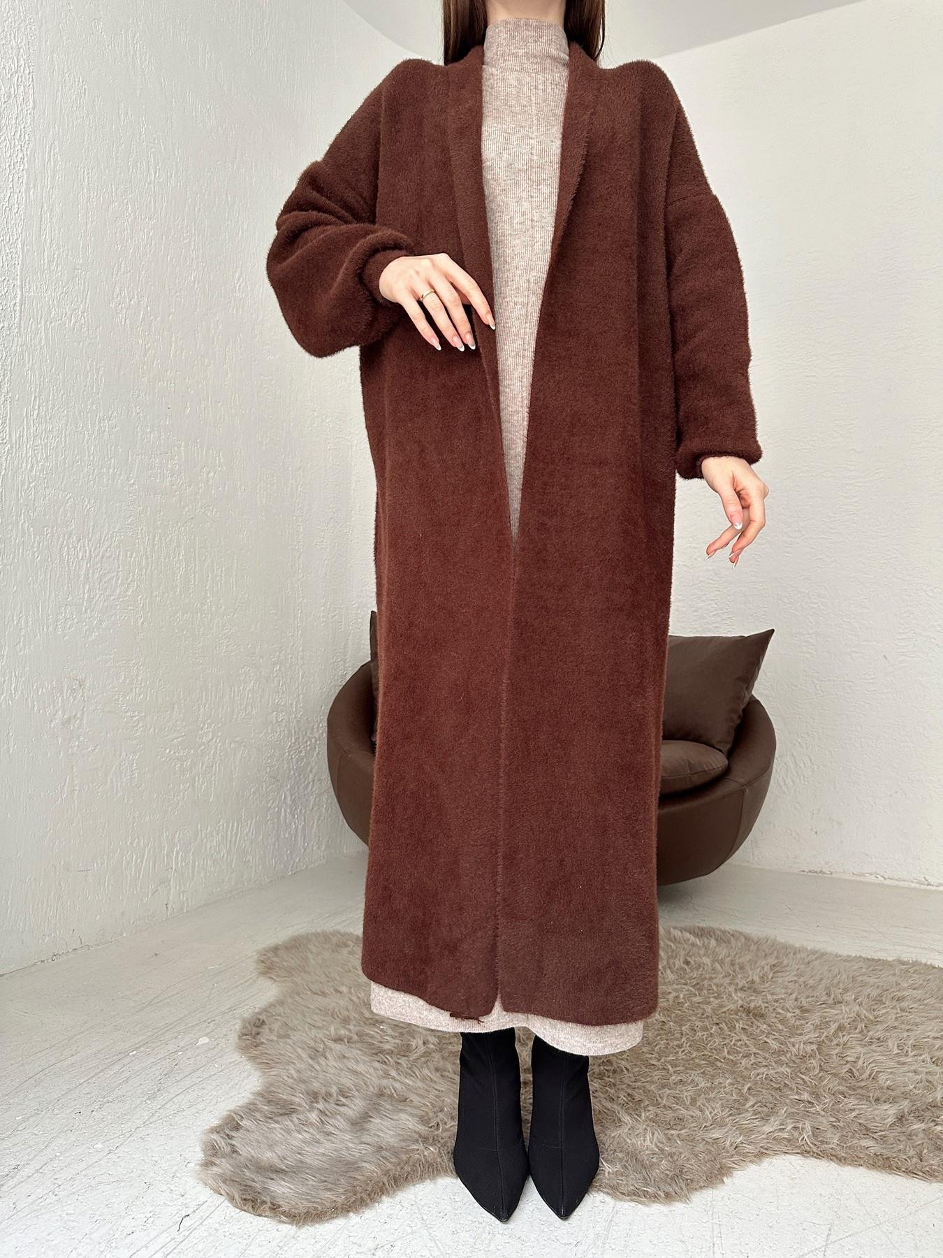 Yumoş Uzun Hırka KAHVE