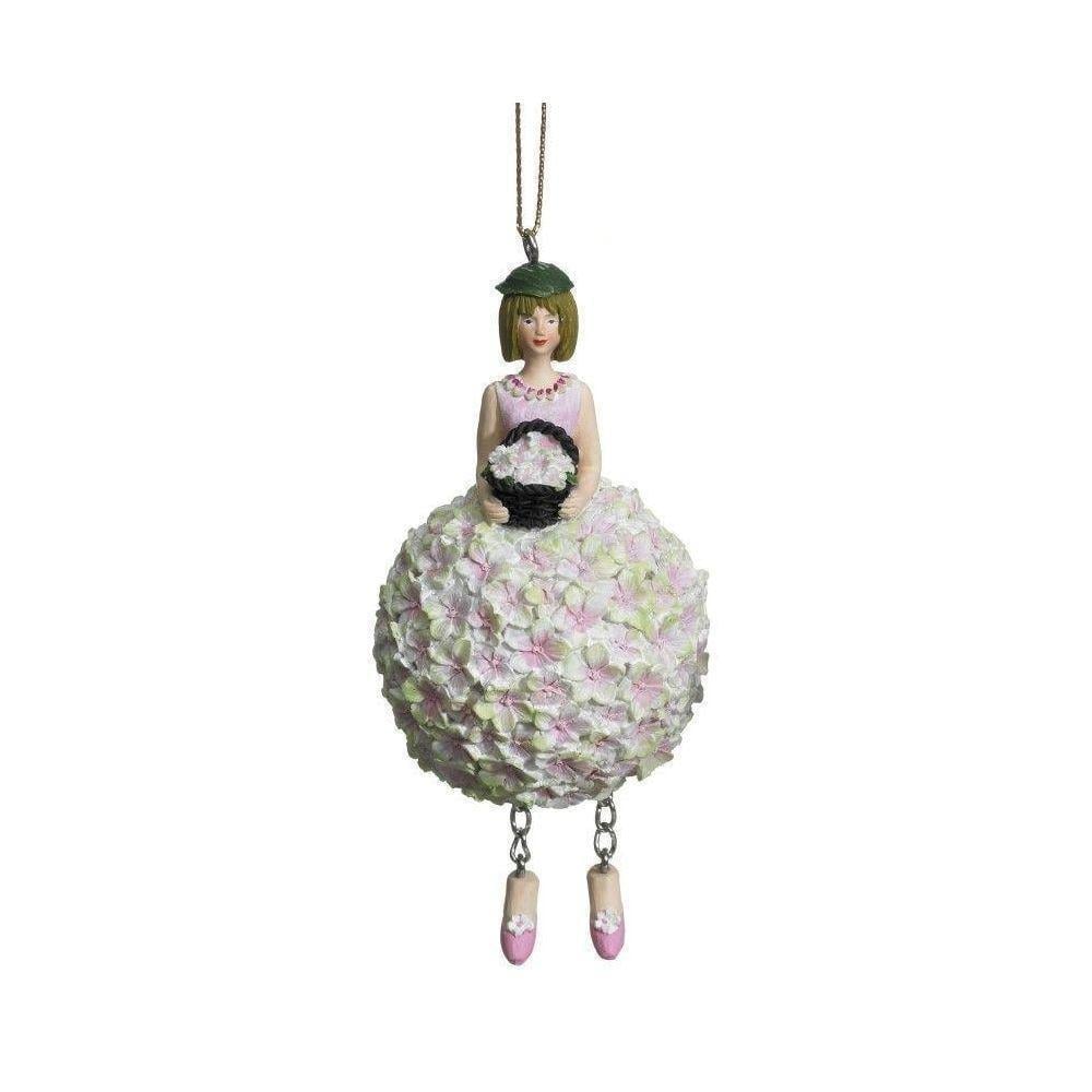 1 Adet 11cm Çiçek Kız Peri Biblo Ortanca Çiçeği