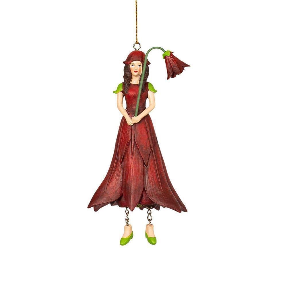 1 Adet 12cm Çiçek Kız Peri Biblo Hasekiküpesi Kırmızı