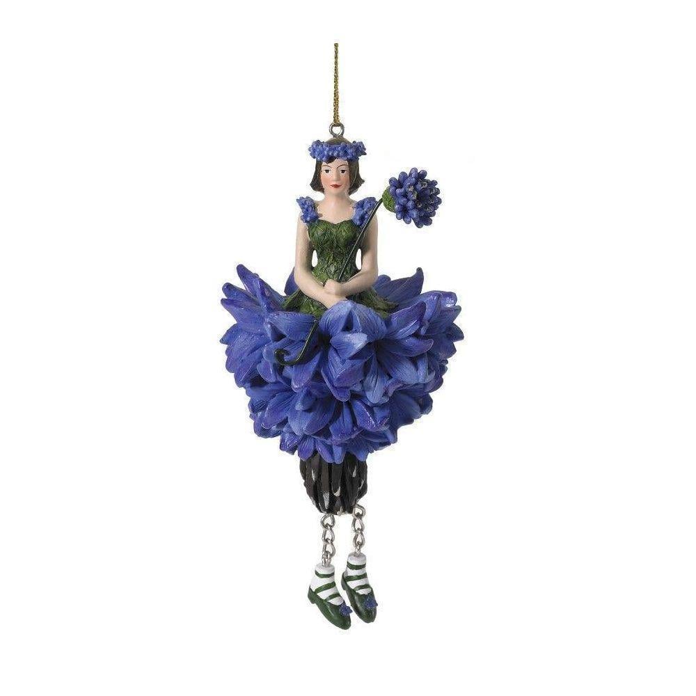 1 Adet 12cm Çiçek Kız Peri Biblo Mor Papatya Çiçeği Conflower