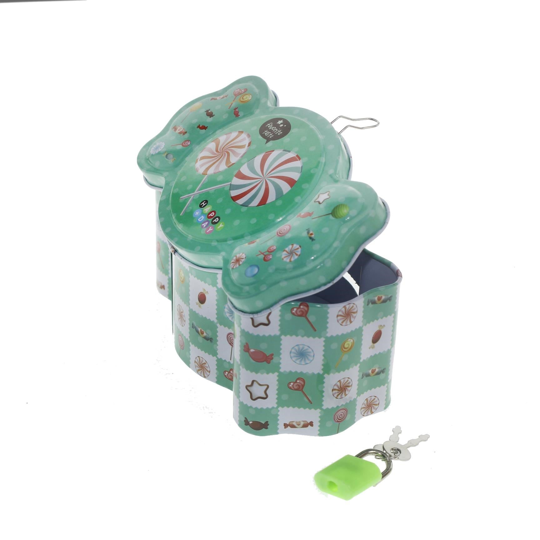 1 Adet 15x8cm Metal Kumbara Kutu Şeker Bonbon
