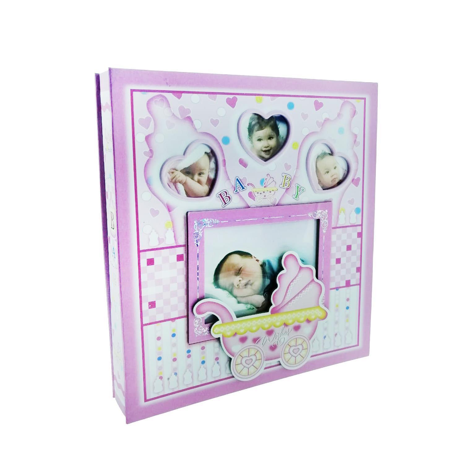 1 Adet 23x25cm Bebek Fotoğraf Albümü Pusetli 120'li