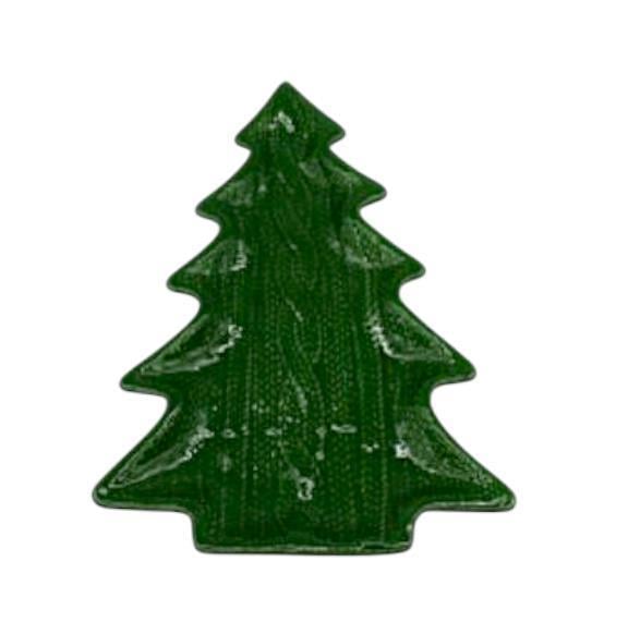 1 Adet 25x17cm Seramik Çam Ağacı Tabak Yılbaşı