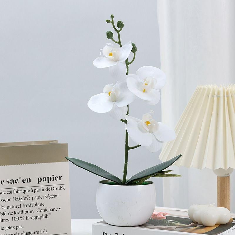 1 Adet 30cm Mini Yapay Orkide Plastik Saksıda