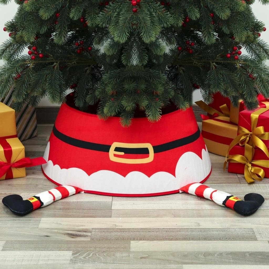 1 Adet 60cm Yılbaşı Ağaç Eteği Peluş Ayaklı Noel Baba