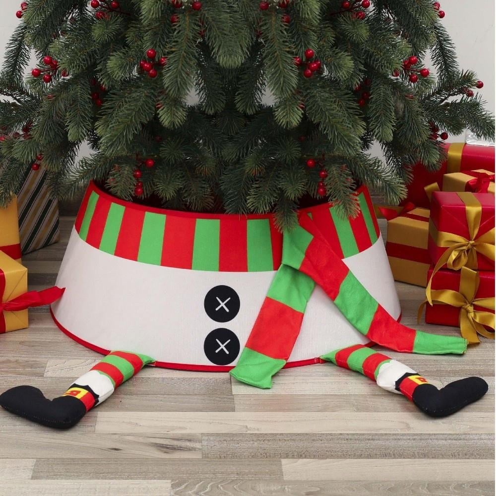 1 Adet 60cm Yılbaşı Ağaç Eteği Peluş Ayaklı Kardan Adam