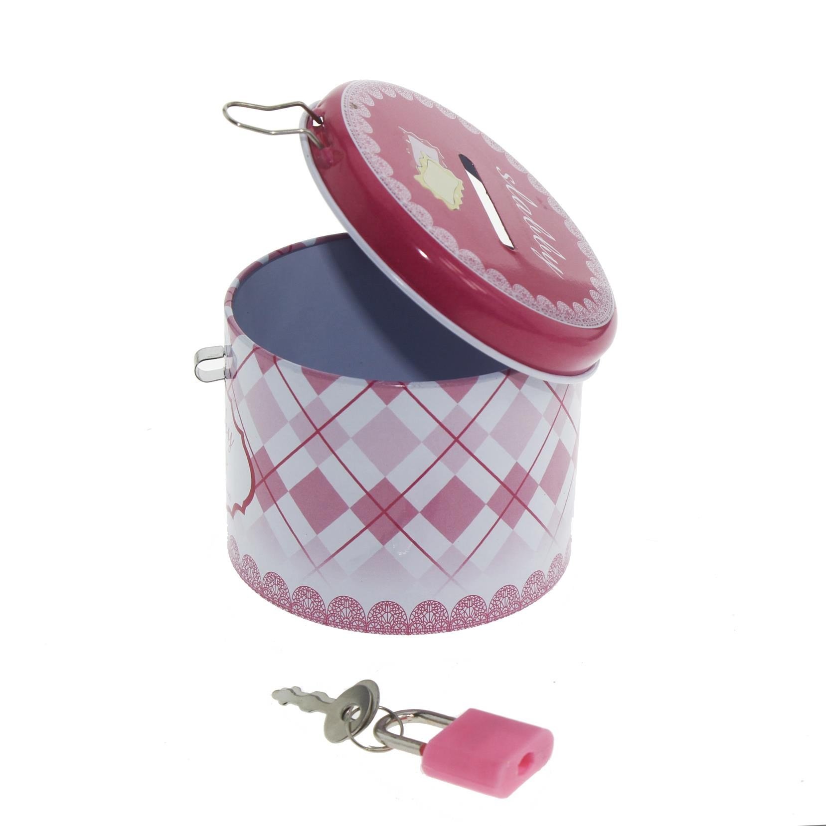 1 Adet 7x6,5cm Metal Kumbara Kutu Yuvarlak