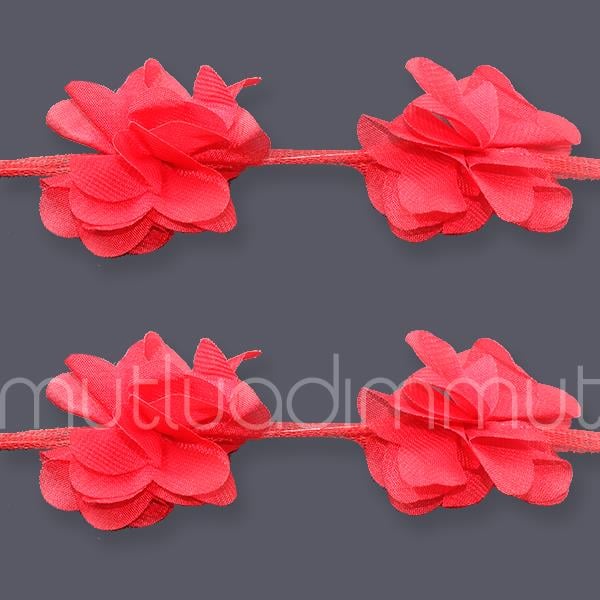 1 Bağ 120 Adet Kumaş Bağ Gül Ponpon Lazer