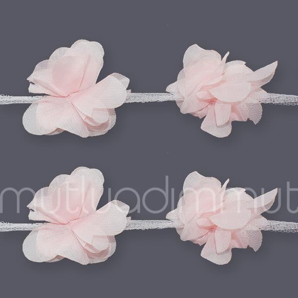 1 Bağ 120 Adet Kumaş Bağ Gül Ponpon Lazer