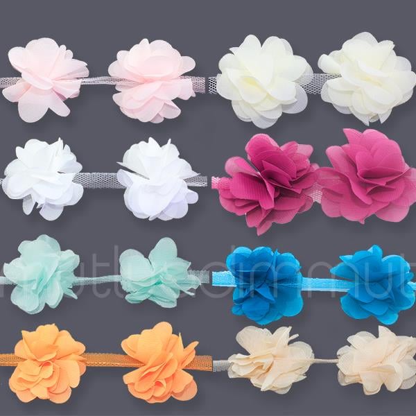 1 Bağ 120 Adet Kumaş Bağ Gül Ponpon Lazer