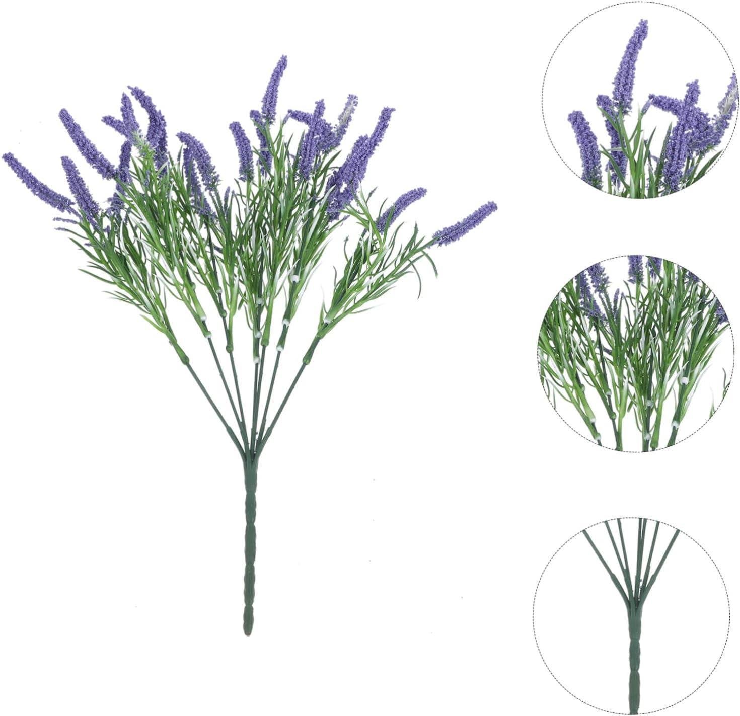 1 Demet 38cm Yapay Çiçek Ucu Mor Pıtırcıklı Yeşillik