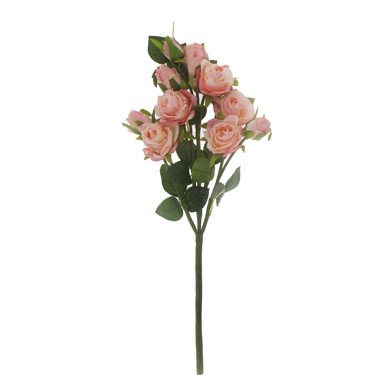 1 Demet 50cm Yapay Çiçek 5 Dallı Gül