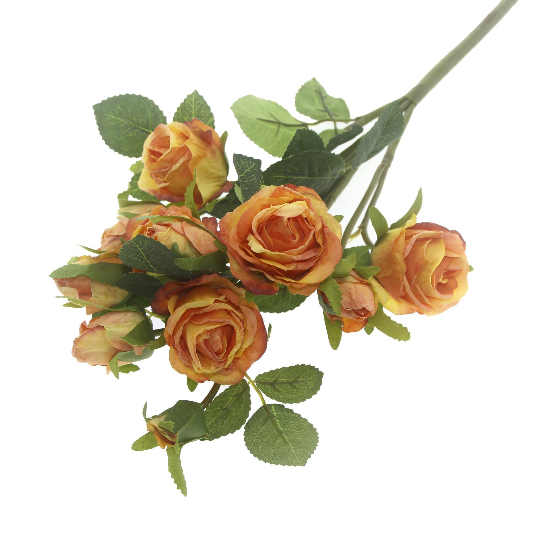 1 Demet 50cm Yapay Çiçek 5 Dallı Gül