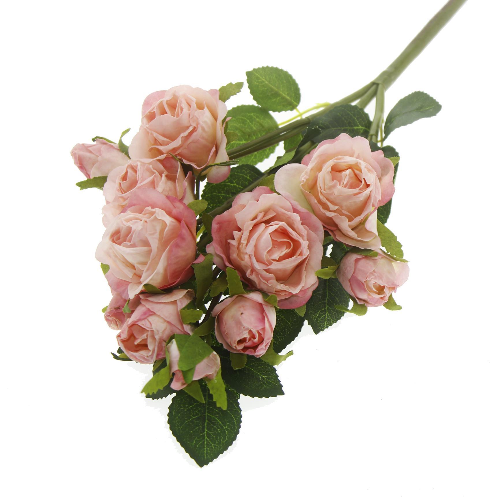 1 Demet 50cm Yapay Çiçek 5 Dallı Gül