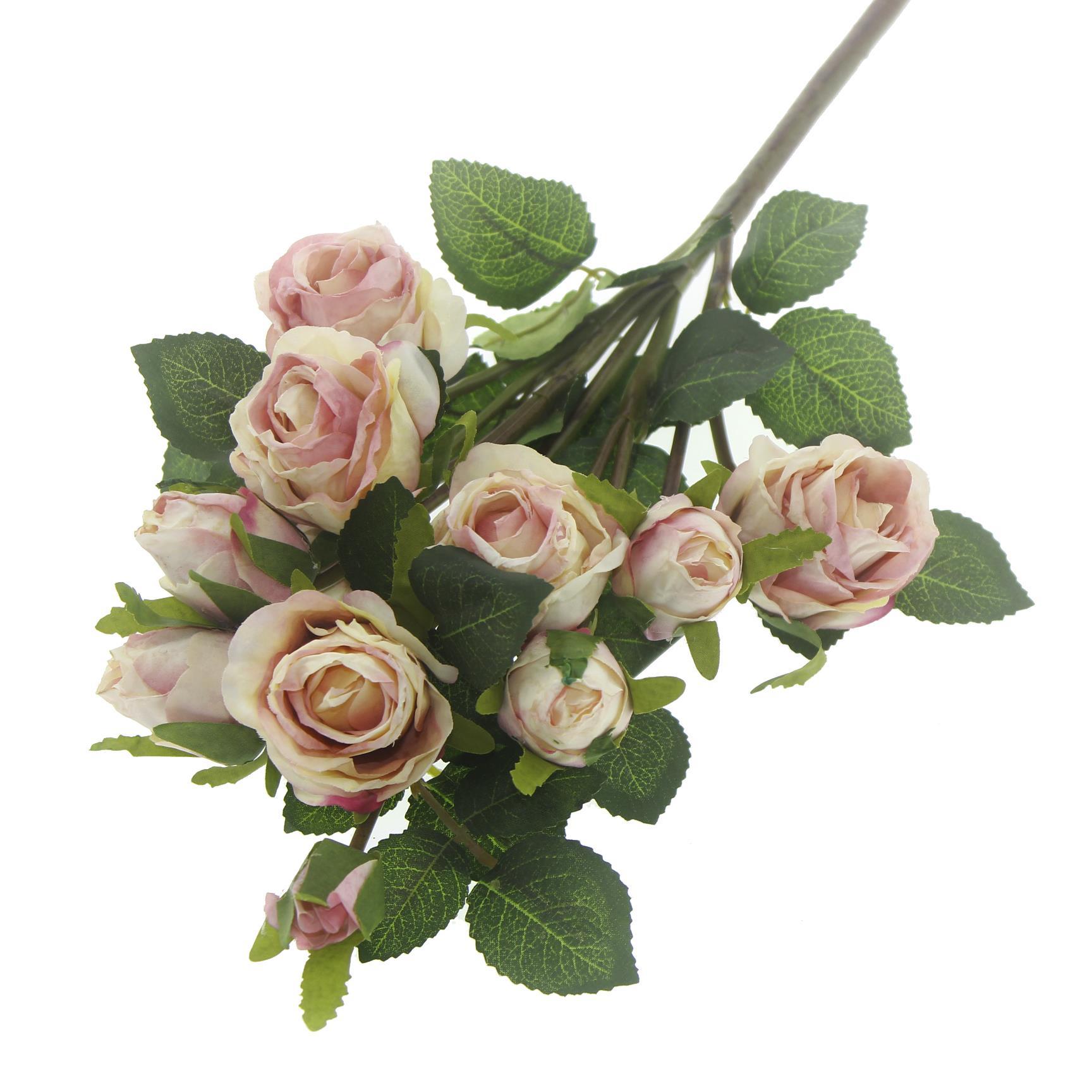 1 Demet 50cm Yapay Çiçek 5 Dallı Gül