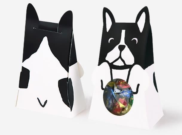 10 Adet 10,5x16cm Karton Kutu Hayvanlar Alemi Köpek