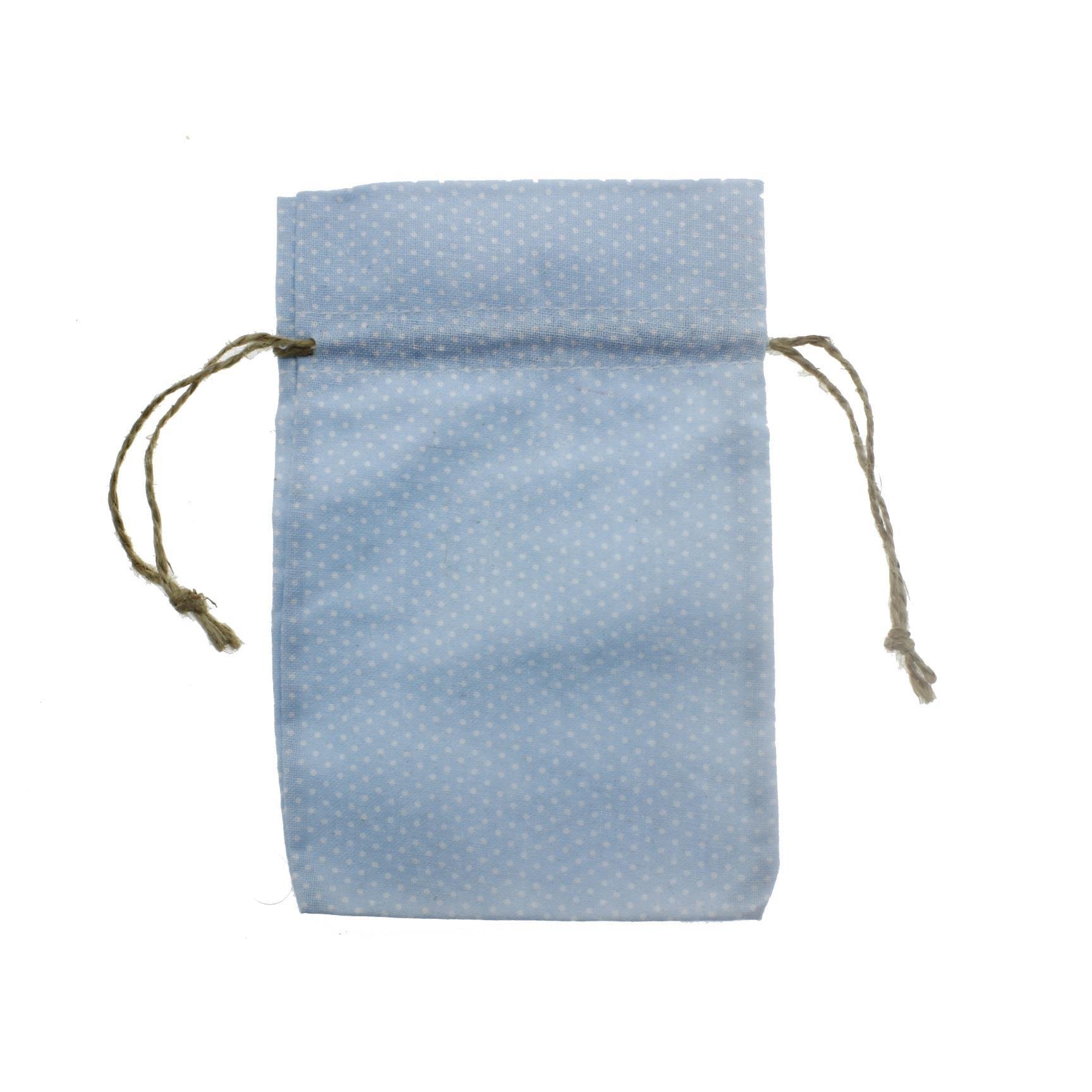 10 Adet 10x15cm Keten Kese Beyaz Puanlı