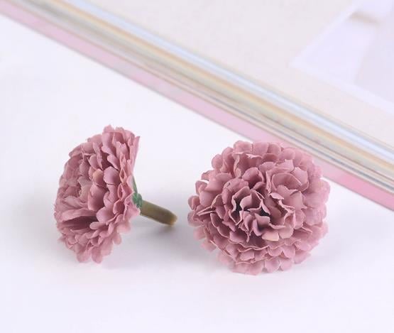 10 Adet 3cm Mini Kumaş Şakayık Çiçek