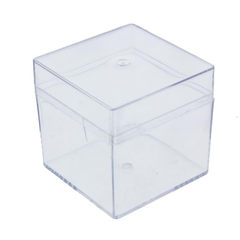 10 Adet 5x5cm Kapaklı Mika Kutu