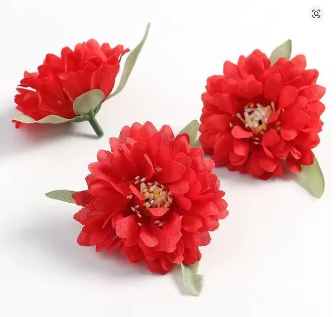 10 Adet 6cm Kumaş Çiçek Papatya